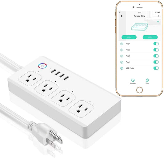 Ultimate Smart Power Strip with 1/4 Mile Range – Works with Alexa, Google Assistant & IFTTT