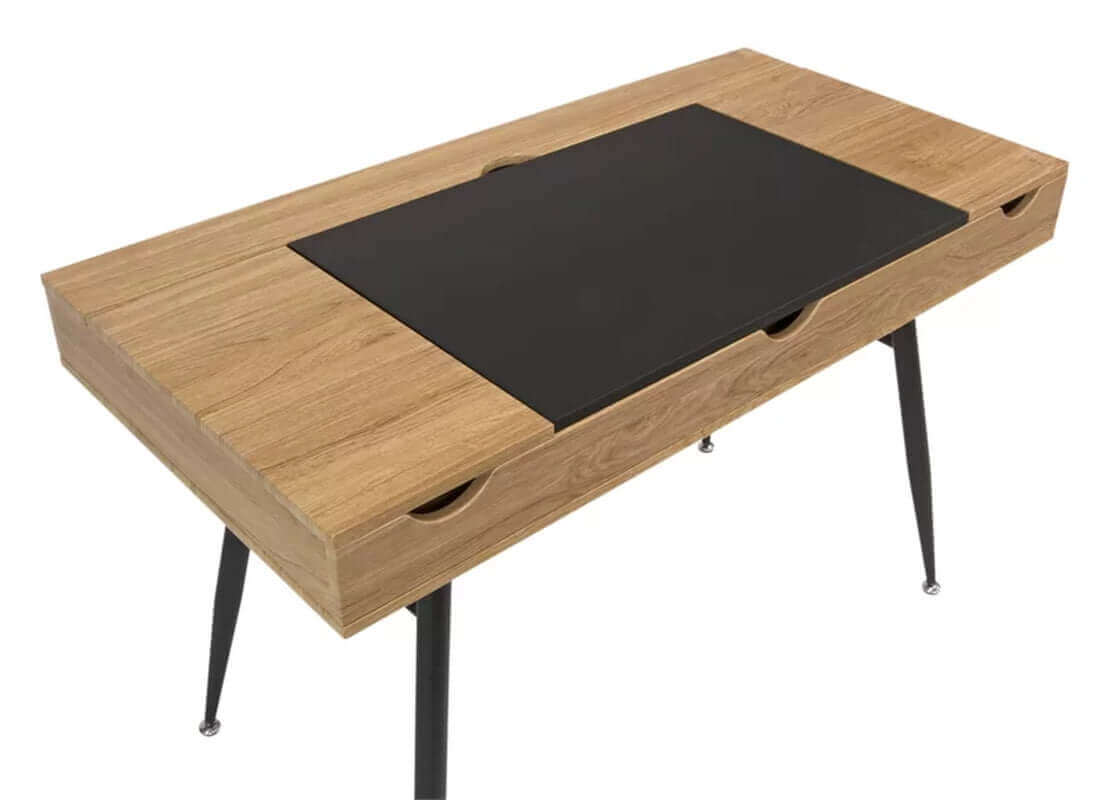 Modern Metal Base Writing Desk – Sleek & Stylish Office Desk