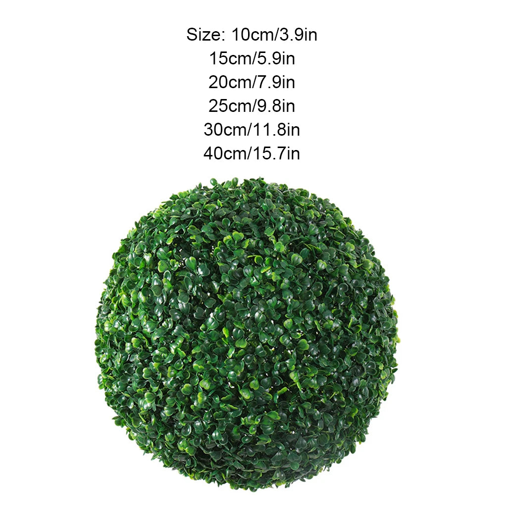 Artificial Green Grass Ball - Simulated Boxwood Decorative Ball for Home, Garden, Balcony, and Wedding Decoration (10-30 cm)