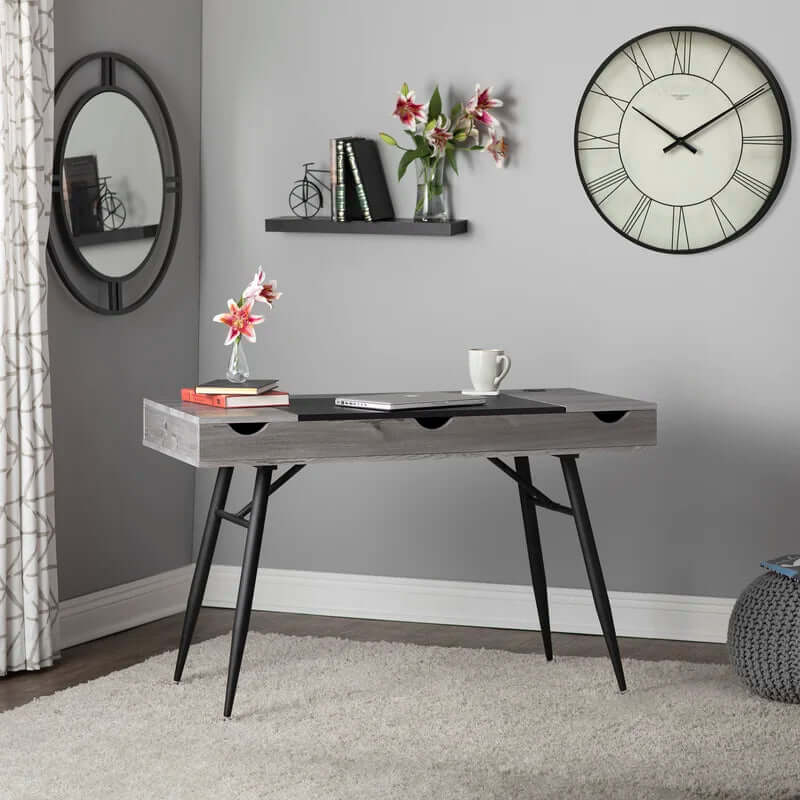 Modern Metal Base Writing Desk – Sleek & Stylish Office Desk