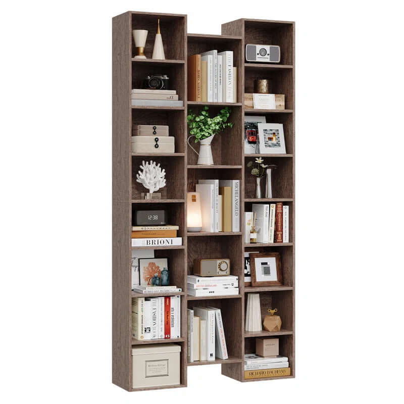 8-Tier Adjustable Cube Bookcase & Media Storage (71.3''H)