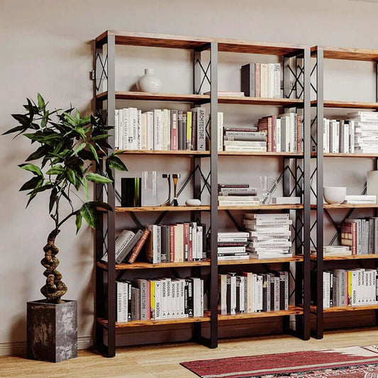 Keedie Modern Industrial Bookcase