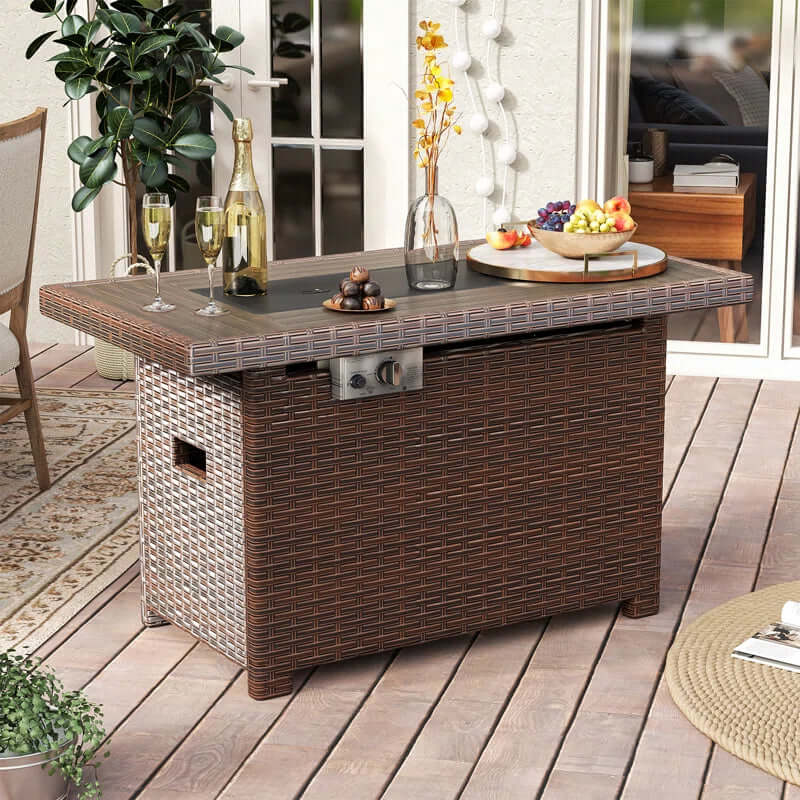 Koni 40'' Steel Propane Fire Pit Table with Storage – Outdoor Elegance