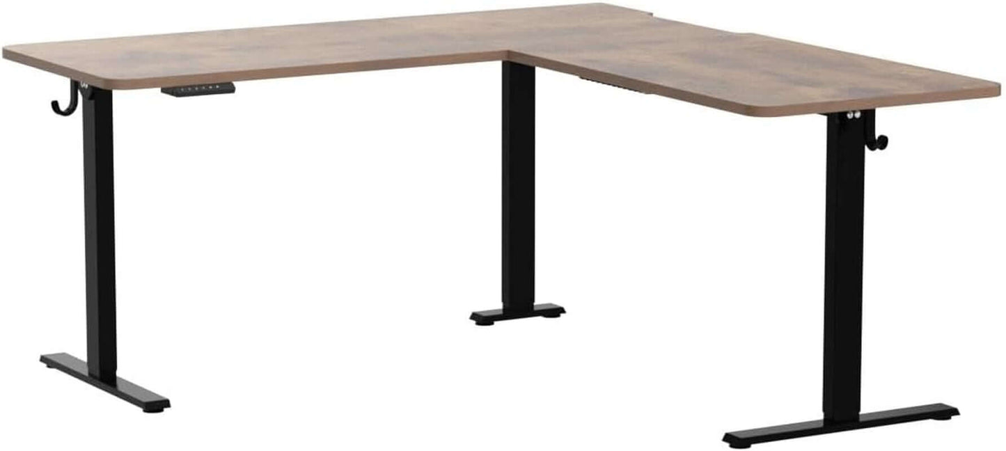 63" L-Shaped Electric Standing Desk – Adjustable Height Sit-Stand Corner Desk