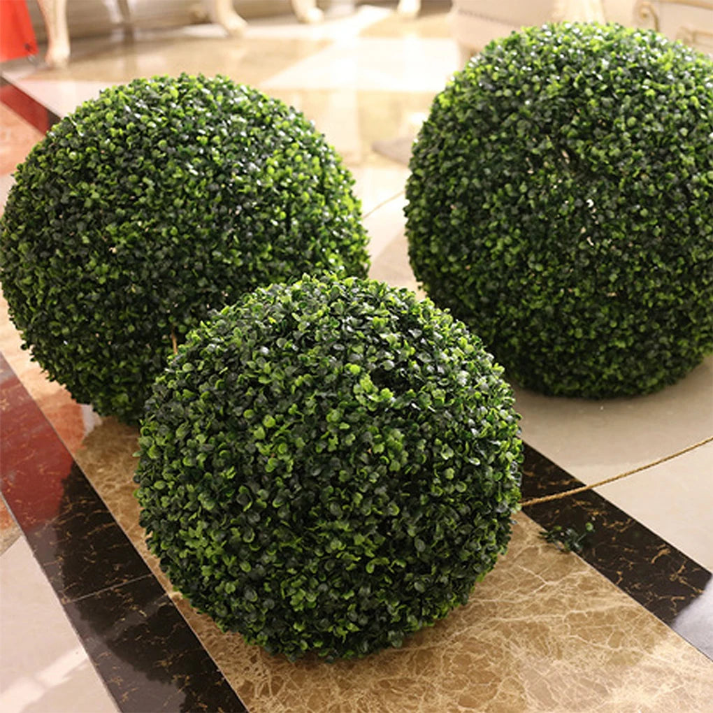 Artificial Green Grass Ball - Simulated Boxwood Decorative Ball for Home, Garden, Balcony, and Wedding Decoration (10-30 cm)