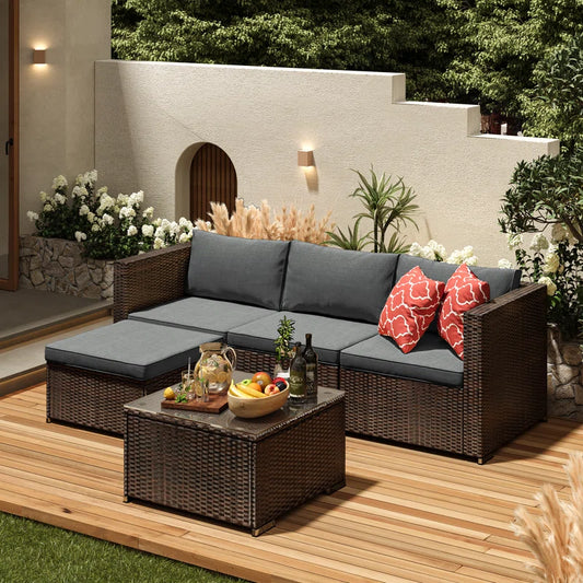 Dossena 4-Piece Outdoor Seating Set with Cushions