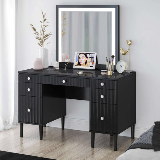 Marilyn Vanity Table with LED Lighted Mirror