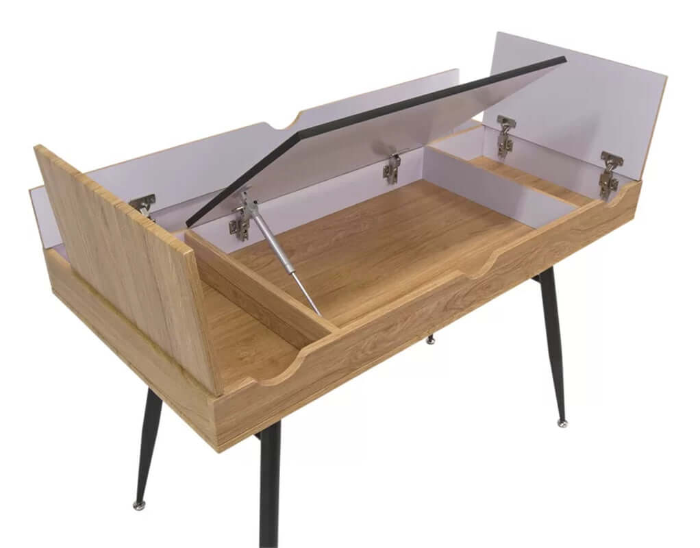 Modern Metal Base Writing Desk – Sleek & Stylish Office Desk