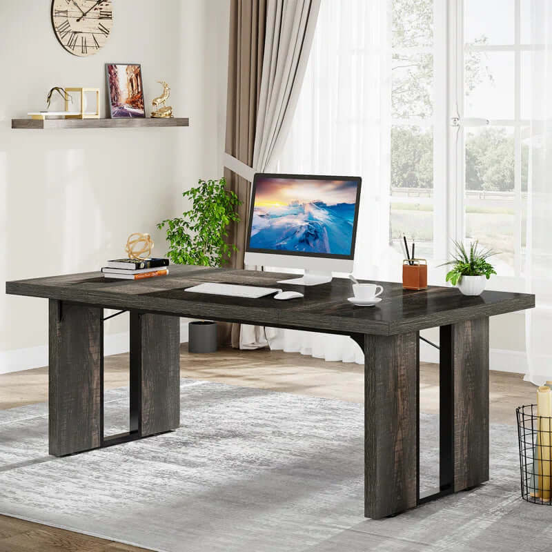 Coleshill Executive Desk - 71" Wide Rectangular Workspace