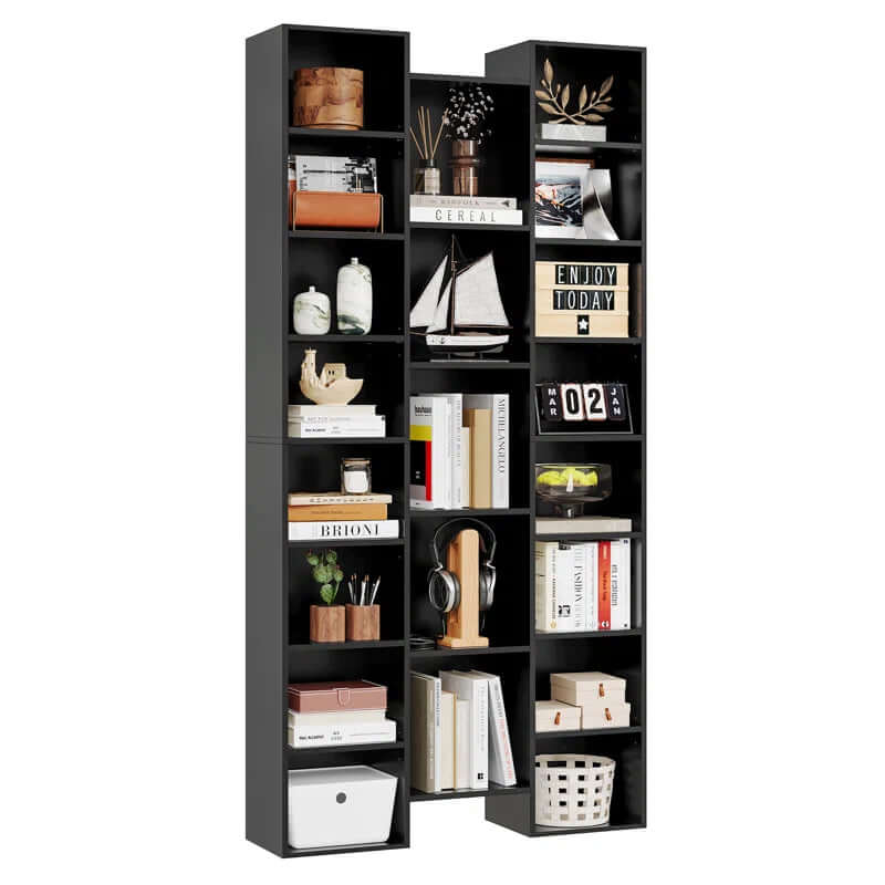 8-Tier Adjustable Cube Bookcase & Media Storage (71.3''H)