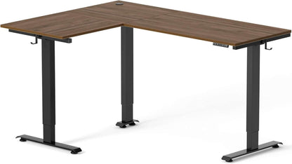 63" L-Shaped Electric Standing Desk – Adjustable Height Sit-Stand Corner Desk