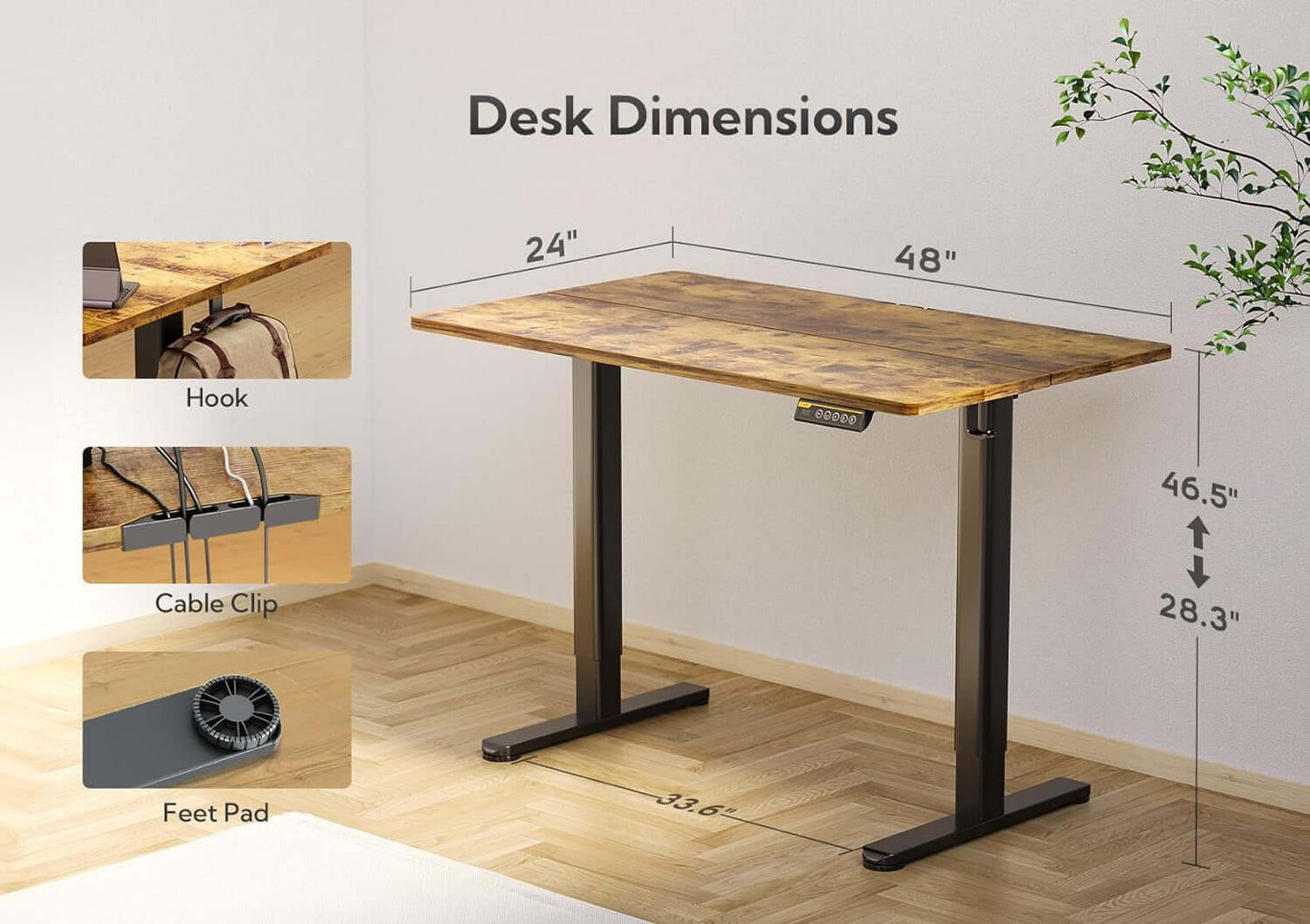 48" Adjustable Ergonomic Electric Standing Desk