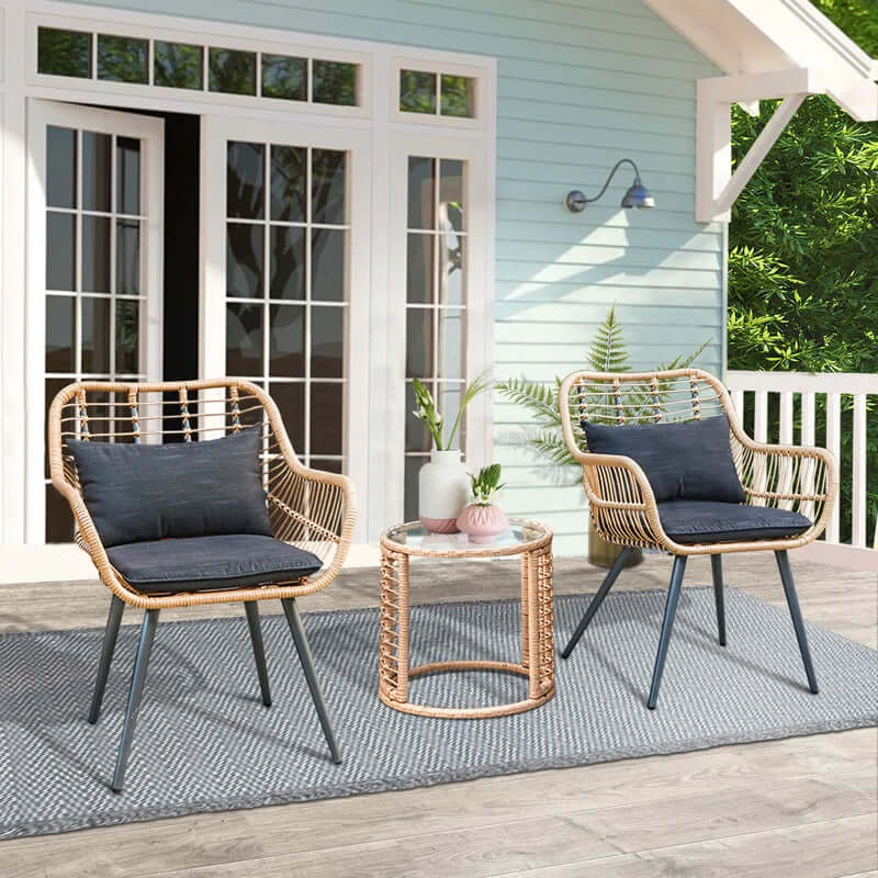 Outdoor Seating Set with Plush Cushions