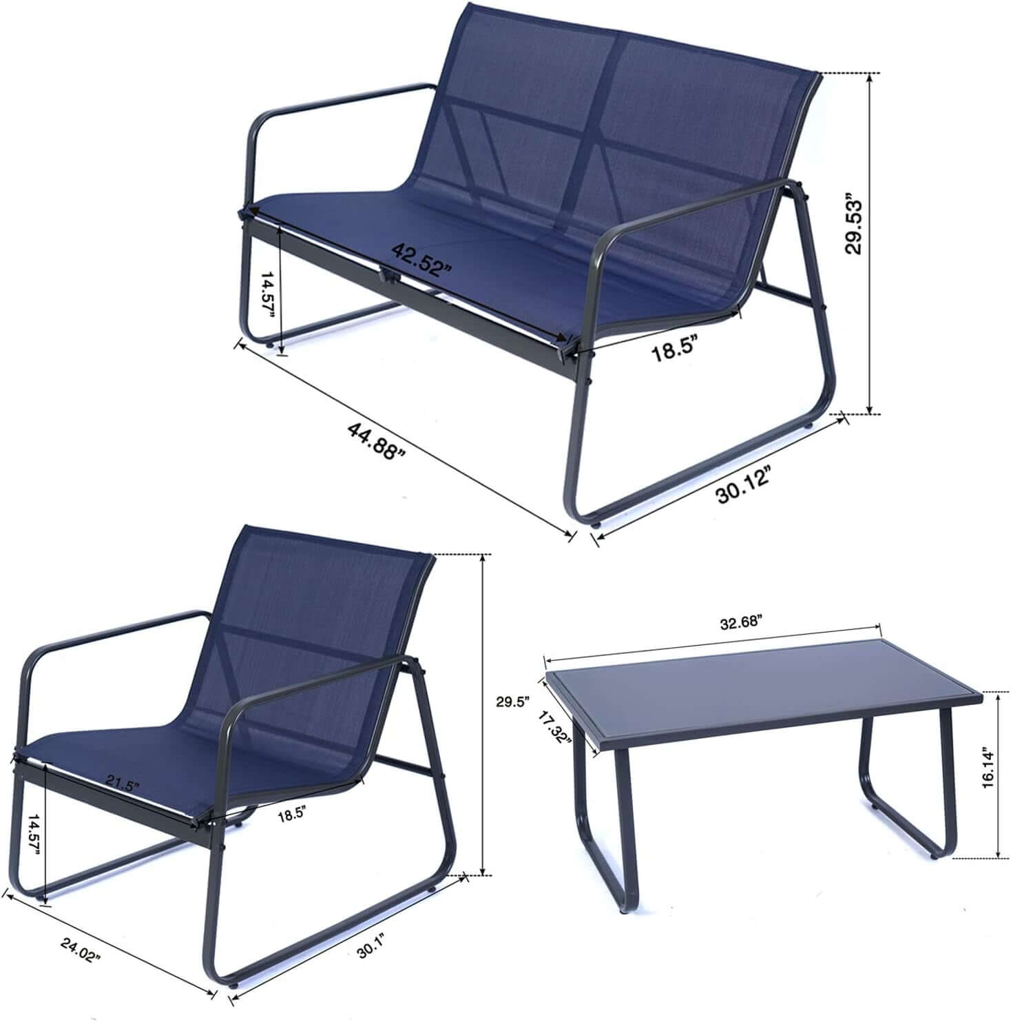 4-Piece Patio Furniture Set