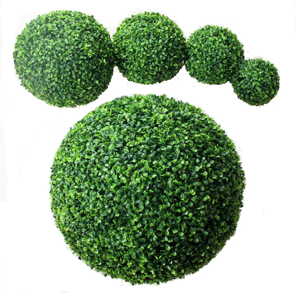 Artificial Green Grass Ball - Simulated Boxwood Decorative Ball for Home, Garden, Balcony, and Wedding Decoration (10-30 cm)