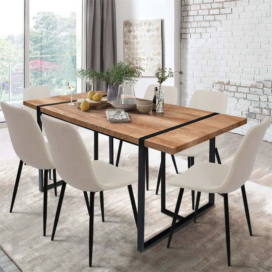 Asparas 59" 6-Person Dining Table Set